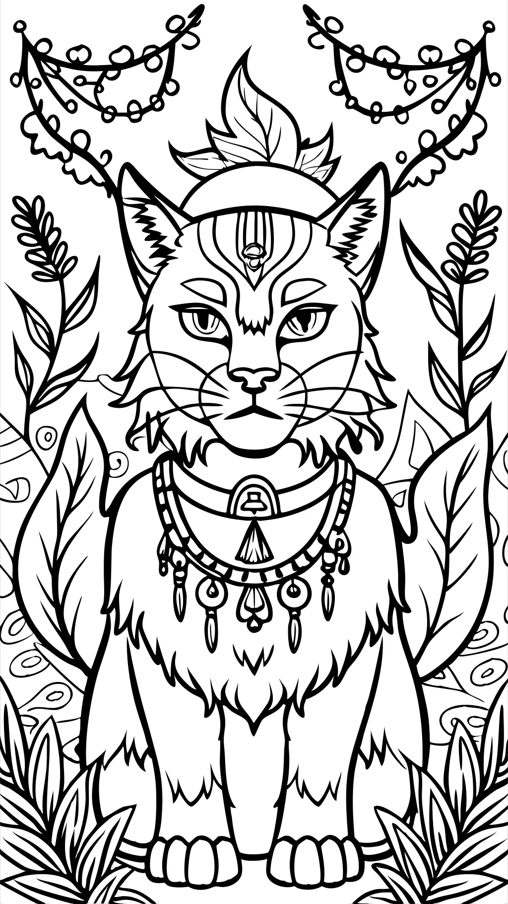 coloriages de chat warior dur